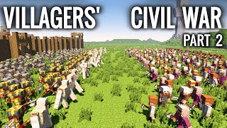 Minecraft  VILLAGERS CIVIL WAR  Part 2 [upl. by Lerak]