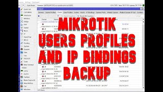 How to Backup Users Profiles and IP Bindings In Mikrotik Hotspot mikrotik [upl. by Enitsyrk]