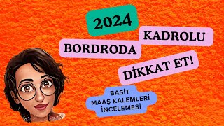 2024 OcakHaziran Kadrolu Öğrt Maaş Kalemleri İnceleme ve Maaş HesaplamaBASİT VE ANLAŞILIR BORDRO [upl. by Agler548]