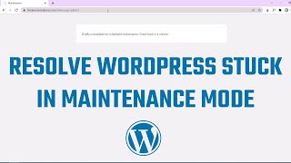 Stuck in maintenance mode Briefly unavailable for scheduled maintenance Check back in a minute [upl. by Dowling]