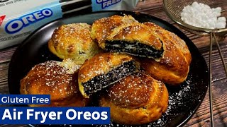 GLUTEN FREE AIR FRYER OREOS  Gluten Free Fair Food at Home [upl. by Corotto]