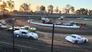 Bakersfield Speedway 092124 IMCA Stock Car Heat [upl. by Epuladaugairam]