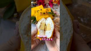 🌸 MANGO CREPE 🥭 kawaii recetas recetasfaciles [upl. by Ahscrop]