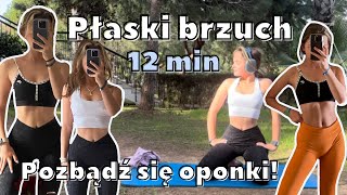 TRENING NA PŁASKI BRZUCH 12 MIN Pozbądź się oponki Bardzo intensywny🔥 [upl. by Crowns]