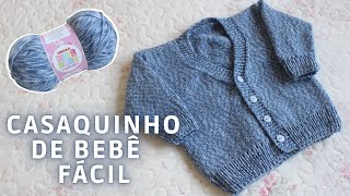 CASAQUINHO DE BEBÊ FÁCIL EM TRICÔ [upl. by Annerol]