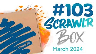 🎉a NEW kind of Art Supply✏️😮🎨Scrawlrbox March 2024 UNBOXING 📦 [upl. by Nylyaj700]