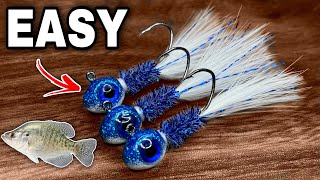 Tying a KILLER Blue and White Crappie Jig  Step by Step Tutorial [upl. by Tnarg]