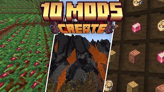 10 Mods You NEED For Minecraft Create Mod [upl. by Zobkiw865]