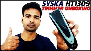 Syska HT1309 Trimmer Unboxing and Review  Hindi  Beard Trimmer For Men India Amazon [upl. by Assej882]