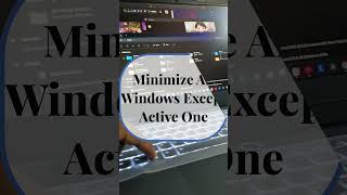 Minimize All Windows Except Active One  windows typing shortcutkeys keyboard youtubeshorts [upl. by Oyam]