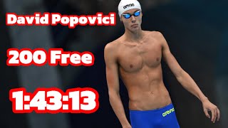 David Popovici 14313 200 Free European Championships 2024🔥🔥🔥 [upl. by Caralie221]