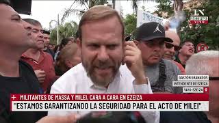 Gastón Granados Int electo de EZE quotHasta que no termine el acto de Milei no nos vamos a retirarquot [upl. by Eiltan]