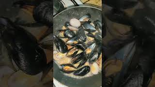 Italian Food pasta with cozze cozze italianfood calabria [upl. by Ayiak332]