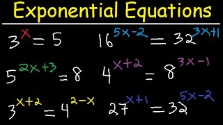 Solving Exponential Equations With Different Bases Using Logarithms  Algebra [upl. by Von]