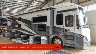 2022 Tiffin Allegro Red 360 38KA  Triple Slide  BATH AND A HALF  TRIPLE BUNK [upl. by Cut351]