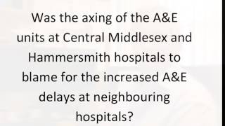 AampEs at Ealing and Charing Cross to be replaced with quotemergency centresquot [upl. by Repooc893]