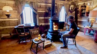 potbelly wood burning stove install at the cabin [upl. by Atiuqes]