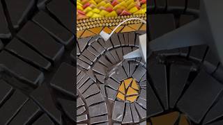 Mosaic tutorial⠀Заливка мозаики цементом⠀mosaic tutorials decorhome мозаика паннонастену [upl. by Orvas]