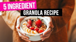 Healthy Homemade Granola  quick and easy breakfast recipe [upl. by Nygem]