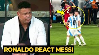 Brazilian Ronaldos reaction to Messi and Julian Alvarezs goal against Canada  Football News Today [upl. by Eibber]