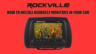 How to Install headrest monitors in your car Easy Installation  Rockville Audio [upl. by Brownley]