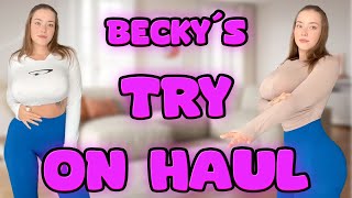 4K Gym Try On Haul  Get Ready With Becky  SeeThrough 2024 [upl. by Rehoptsirhc831]