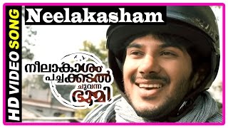 Neelakasham Pachakadal Chuvanna Bhoomi Movie  Songs  Neelakasham song  Dulquer [upl. by Devondra361]