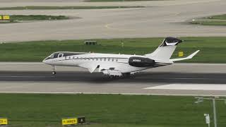 Bombardier Global 7500 N235DX landing at Zurich Airport [upl. by Yeuh216]