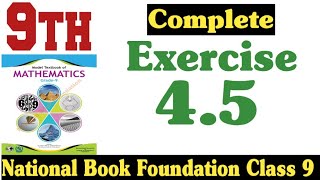 Class 9 Maths Chapter 4 Exercise 45  45 math class 9  ex 45 class 9 maths  Fazal Academy [upl. by Jenkins]