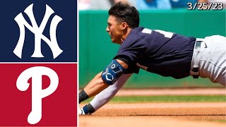 New York Yankees  Philadelphia Phillies  Spring Training Highlights  32523 [upl. by Allenaj]