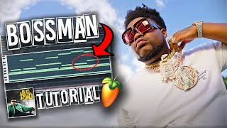 How To Make BOSSMAN DLOW Type Beats From SCRACH fl studio tutorial [upl. by Gentilis104]