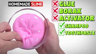 NO GLUE NO BORAX SLIME VIDEO  I TRIED TO MAKE SLIME WITH SUGAR SHAMPOO AND TOOTHPASTE DIY SLIME [upl. by Caravette]