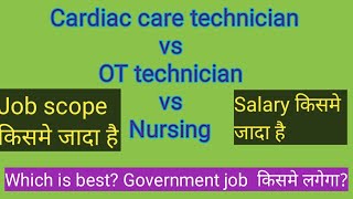 Nursing vs OT technician vs Cardiac care technician Nursing salary Cardiac care technician salary [upl. by Lee]