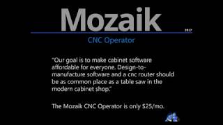 Mozaik CNC Operator demonstration [upl. by Aneehsit]