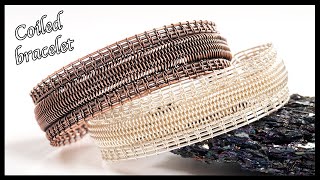 Unisex coiled wirework bracelet tutorial [upl. by Pulchi]