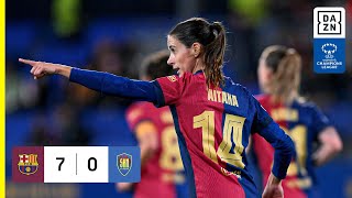 HIGHLIGHTS  FC Barcelona vs SKN StPölten  UEFA Womens Champions League 202425 Deutsch [upl. by Eunice467]