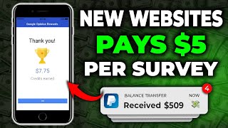 Get Paid 5 PER SURVEY Make Money Taking Surveys Online  Apps That Pay in 2024 [upl. by Khai195]