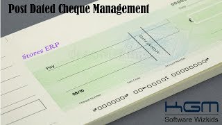 Post Dated Cheque Management in StoresERP by KGM Softwares Private Ltd [upl. by Horowitz]