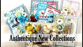 Authentique New Collections Project Share Pollys Paper Studio Vintage Cards Scrapbooking tags [upl. by Tutto93]