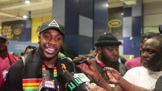 WEST HAM UNITED STRIKER MICHAIL ANTONIO ARRIVES IN GHANA [upl. by Joy]