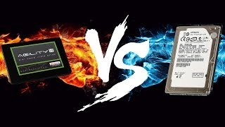 SSD vs HDD  CrystalDiskMark  OCZ Agility 4 vs 5400RPM HDD [upl. by Feil]