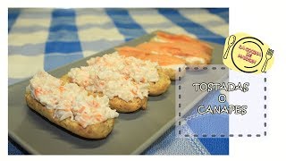 40 2 IDEAS TOSTADAS O CANAPES CON SALMON Y MARISCO FACILES Y RAPIDOOS [upl. by Primaveras795]