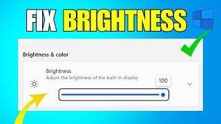 How To Fix Brightness Not Changing  Working in Windows 11 [upl. by O'Driscoll]