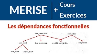 11 Les dépendances fonctionnelles  MERISE  Cours et exercices corrigés [upl. by Obie322]