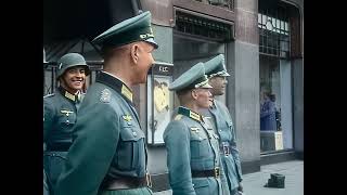 Spectacular colorized film of the beginning of the German occupation of The Netherlands during WWII [upl. by Iago]