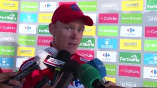 Christopher Froome  postrace interview  Stage 19  Tour of Spain  Vuelta a España 2017 [upl. by Salahi762]