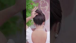 Easy high bun for everyone l hairstyle l hair [upl. by Ytsirhc837]