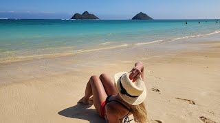 Lanikai Beach Kailua Oahu Hawaii January 10th 2023 [upl. by Seugram]