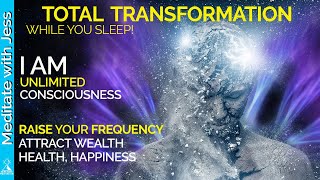 Positive Affirmations REPROGRAM WHILE YOU SLEEP Raise Your Vibration Consciousness Health Wealth [upl. by Oalsecnew]