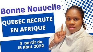 Quebec recrute en Afrique  immigration canada  Journée Québec monde 2022 [upl. by Nellek]